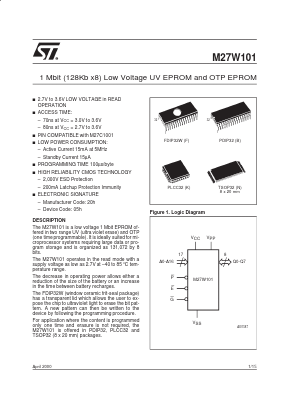 M27W101 Datasheet PDF STMicroelectronics