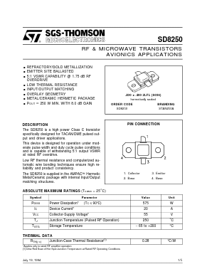 SD8250 Datasheet PDF STMicroelectronics