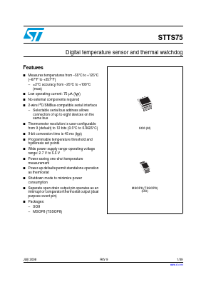 STTS75 Datasheet PDF STMicroelectronics