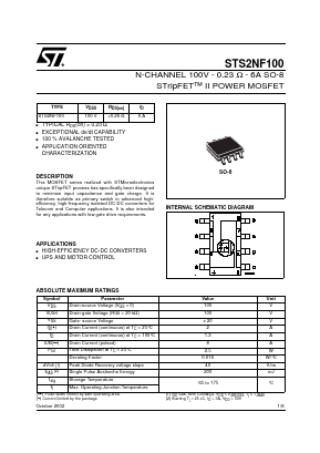 STS2NF100 Datasheet PDF STMicroelectronics