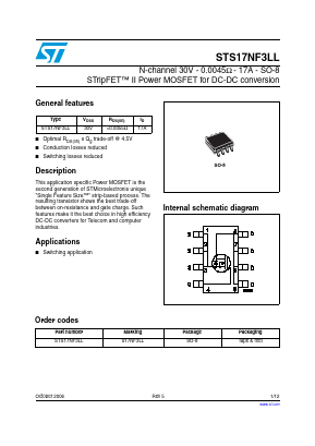 S17NF3LL Datasheet PDF STMicroelectronics