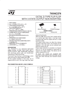 74VHC374 Datasheet PDF STMicroelectronics