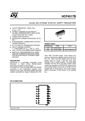 HCF4517BEY Datasheet PDF STMicroelectronics