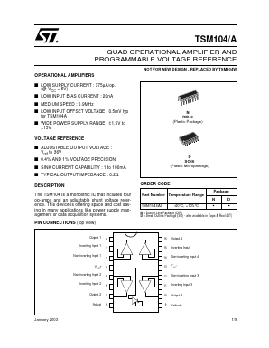 TSM104N Datasheet PDF STMicroelectronics
