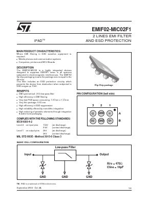 EMIF02-MIC02F1 Datasheet PDF STMicroelectronics