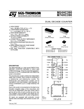 M54HC390 Datasheet PDF STMicroelectronics