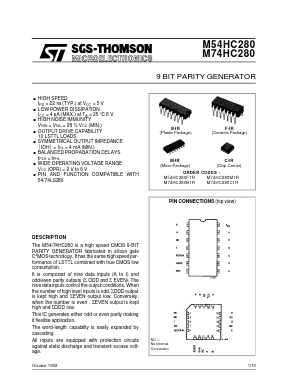 M54HC280 Datasheet PDF STMicroelectronics