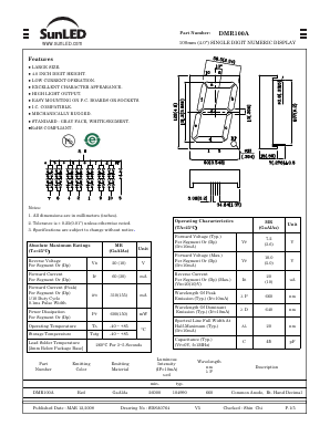 DMR100A Datasheet PDF SunLED Corporation