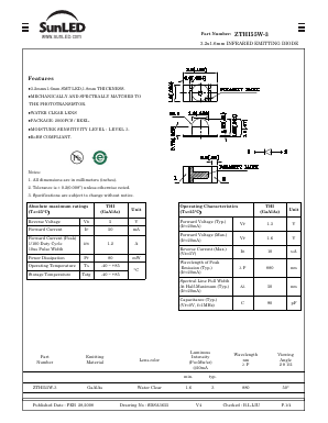 ZTHI55W-3 Datasheet PDF SunLED Corporation