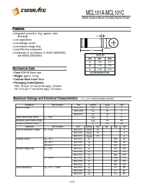 MCL101B Datasheet PDF SUNMATE electronic Co., LTD