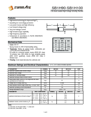 SB1H90 Datasheet PDF SUNMATE electronic Co., LTD