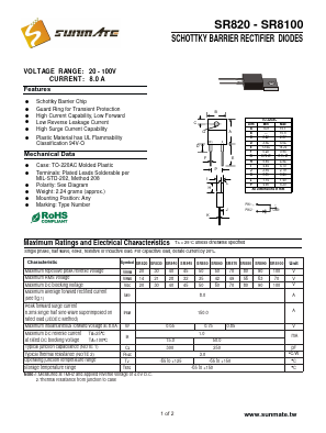 SR860 Datasheet PDF SUNMATE electronic Co., LTD