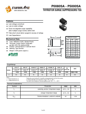 P1500SA Datasheet PDF SUNMATE electronic Co., LTD