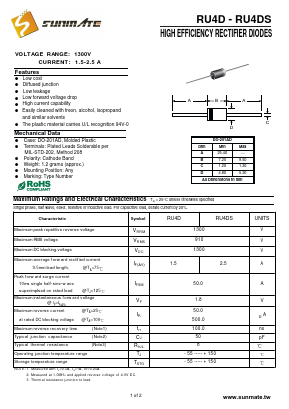 RU4D Datasheet PDF SUNMATE electronic Co., LTD