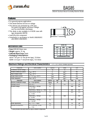 BAS85 Datasheet PDF SUNMATE electronic Co., LTD