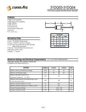 31DQ03 Datasheet PDF SUNMATE electronic Co., LTD