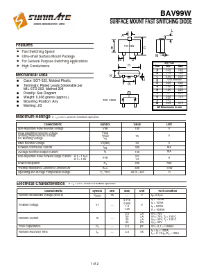 BAV99W Datasheet PDF SUNMATE electronic Co., LTD