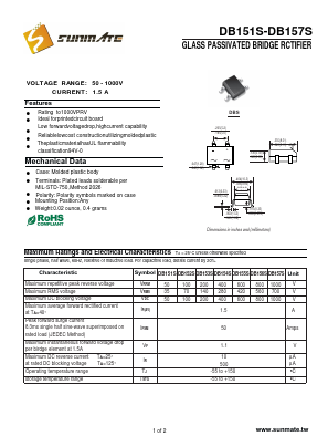 DB152S Datasheet PDF SUNMATE electronic Co., LTD