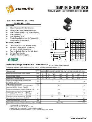 SMF101B Datasheet PDF SUNMATE electronic Co., LTD