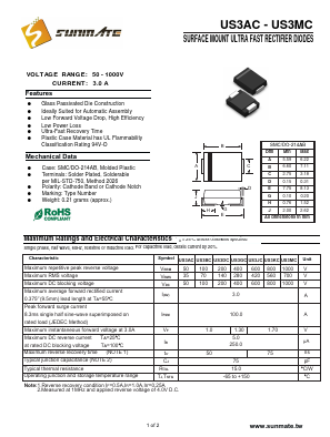 US3DC Datasheet PDF SUNMATE electronic Co., LTD