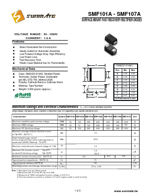SMF101A Datasheet PDF SUNMATE electronic Co., LTD