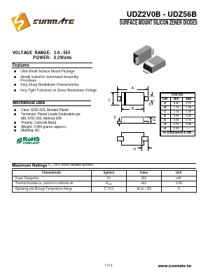 UDZ43B Datasheet PDF SUNMATE electronic Co., LTD