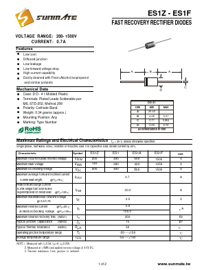 ES1F_ Datasheet PDF SUNMATE electronic Co., LTD