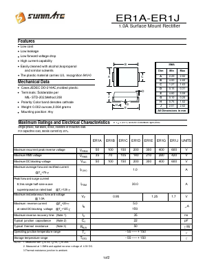 ER1A Datasheet PDF SUNMATE electronic Co., LTD