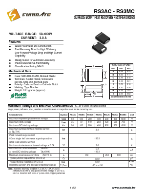 RS3DC Datasheet PDF SUNMATE electronic Co., LTD
