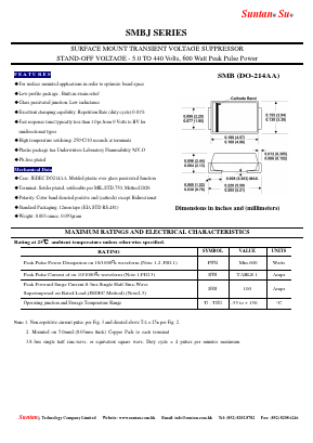 SMBJ200A Datasheet PDF Suntan Capacitors