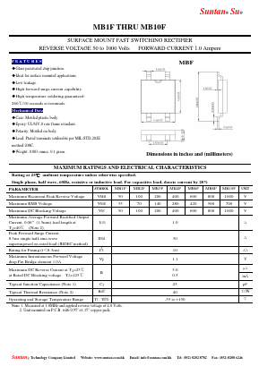 MB1F Datasheet PDF Suntan Capacitors