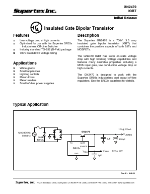 GN2470 Datasheet PDF Supertex Inc