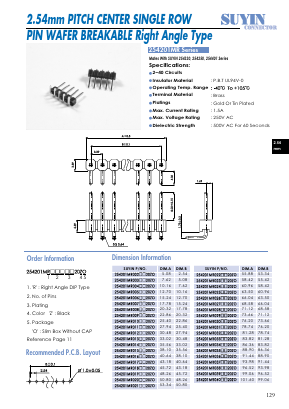 254201MR Datasheet PDF SUYIN USA, INC.