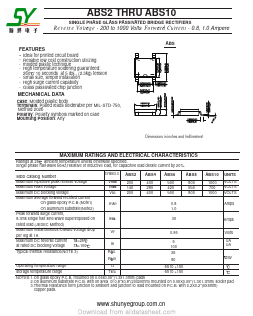 ABS2 Datasheet PDF Changzhou Shunye Electronics Co.,Ltd.