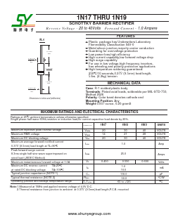 1N17 Datasheet PDF Changzhou Shunye Electronics Co.,Ltd.
