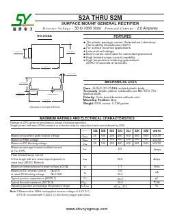 S2A Datasheet PDF Changzhou Shunye Electronics Co.,Ltd.