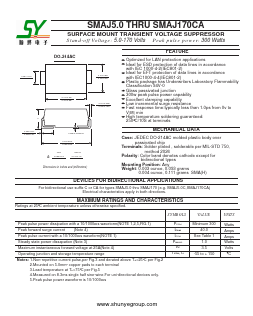 SMAJ43CA Datasheet PDF Changzhou Shunye Electronics Co.,Ltd.