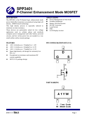 SPP3401 Datasheet PDF SYNC POWER Crop.