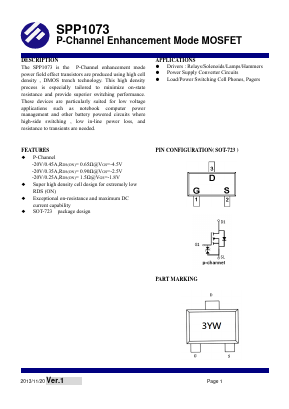 SPP1073 Datasheet PDF SYNC POWER Crop.