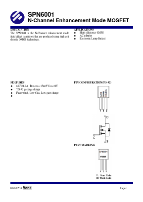 SPN6001 Datasheet PDF SYNC POWER Crop.