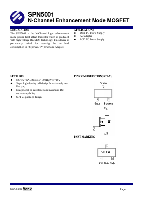 SPN5001S23RGB Datasheet PDF SYNC POWER Crop.