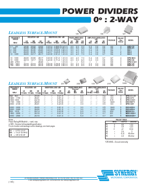 DSP-3C3 Datasheet PDF SYNERGY MICROWAVE CORPORATION