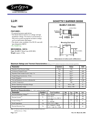 LL41 Datasheet PDF SynSemi, Inc.