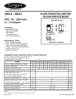 GN13 Datasheet PDF SynSemi, Inc.