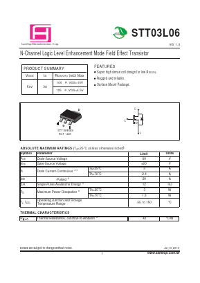 STT03L06 Datasheet PDF Samhop Mircroelectronics