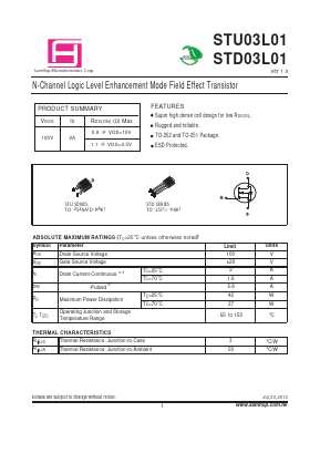 STU03L01 Datasheet PDF Samhop Mircroelectronics