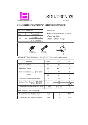 SDD30N03L Datasheet PDF Samhop Mircroelectronics