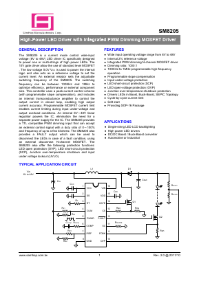 SM8205 Datasheet PDF Samhop Mircroelectronics