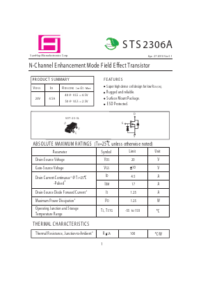 STS2306A Datasheet PDF Samhop Mircroelectronics