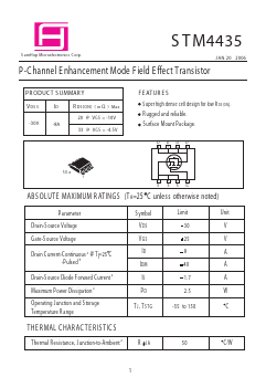 STM4435 Datasheet PDF Samhop Mircroelectronics